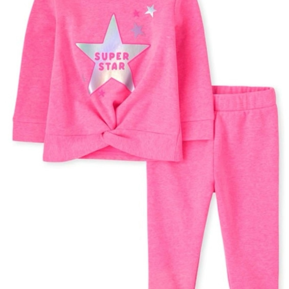 The Children’s Place Toddler Girls Active Star 2-Piece Set - 4T (Neon Berry)